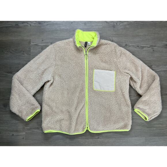 Divided By H&M Fluffy Full Zip Jacket Women’s Size L - Picture 1 of 6